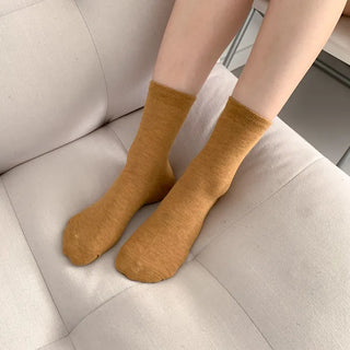Standard Plain Daily Long Mid-Length Socks