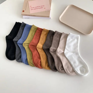 Standard Plain Daily Long Mid-Length Socks