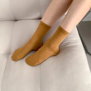 Standard Plain Daily Long Mid-Length Socks