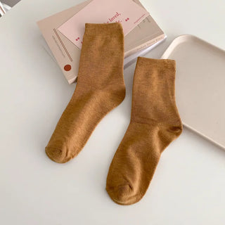 Standard Plain Daily Long Mid-Length Socks