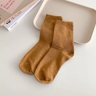 Standard Plain Daily Long Mid-Length Socks