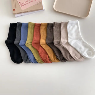 Standard Plain Daily Long Mid-Length Socks