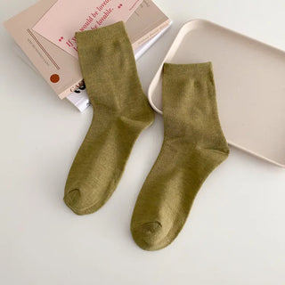 Standard Plain Daily Long Mid-Length Socks