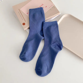 Standard Plain Daily Long Mid-Length Socks