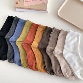 Standard Plain Daily Long Mid-Length Socks