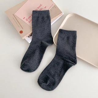 Standard Plain Daily Long Mid-Length Socks