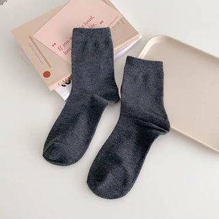 Standard Plain Daily Long Mid-Length Socks