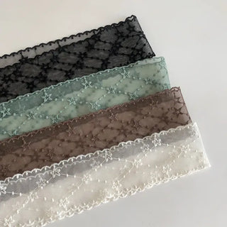 Punched Star Lace Tie Petit Scarf