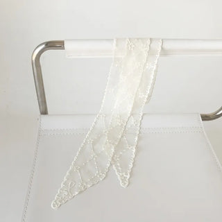 Punched Star Lace Tie Petit Scarf