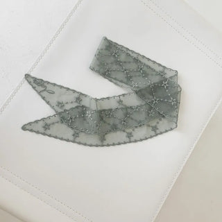 Punched Star Lace Tie Petit Scarf