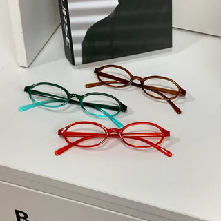 Nurse Oval Glossy Unisex Horn-rimmed Glasses