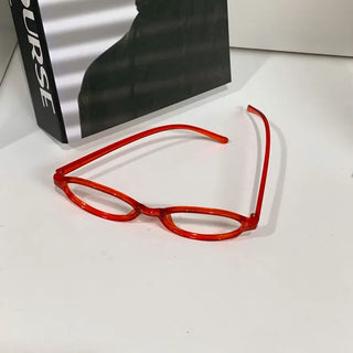 Nurse Oval Glossy Unisex Horn-rimmed Glasses