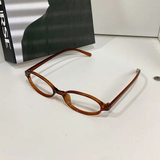 Nurse Oval Glossy Unisex Horn-rimmed Glasses