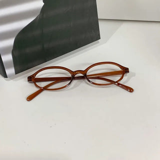 Nurse Oval Glossy Unisex Horn-rimmed Glasses