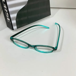 Nurse Oval Glossy Unisex Horn-rimmed Glasses