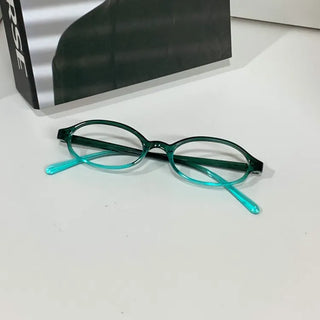 Nurse Oval Glossy Unisex Horn-rimmed Glasses