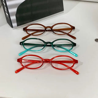 Nurse Oval Glossy Unisex Horn-rimmed Glasses
