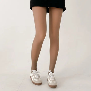 Compression Illusion Brushed Fleece Faux High-Elasticity Fur Lining Thick Winter Stockings