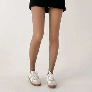 Compression Illusion Brushed Fleece Faux High-Elasticity Fur Lining Thick Winter Stockings