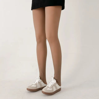 Compression Illusion Brushed Fleece Faux High-Elasticity Fur Lining Thick Winter Stockings