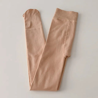Compression Illusion Brushed Fleece Faux High-Elasticity Fur Lining Thick Winter Stockings