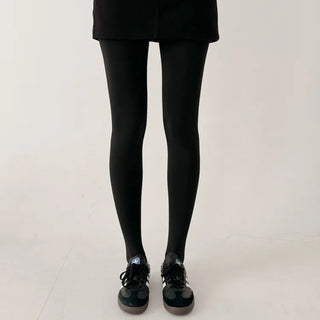 Compression Illusion Brushed Fleece Faux High-Elasticity Fur Lining Thick Winter Stockings