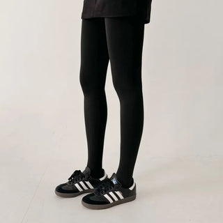 Compression Illusion Brushed Fleece Faux High-Elasticity Fur Lining Thick Winter Stockings