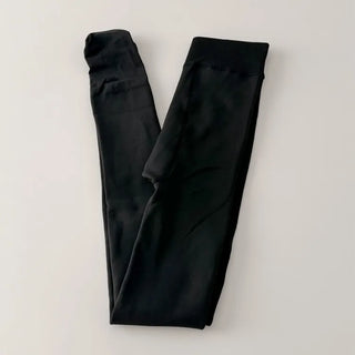 Compression Illusion Brushed Fleece Faux High-Elasticity Fur Lining Thick Winter Stockings