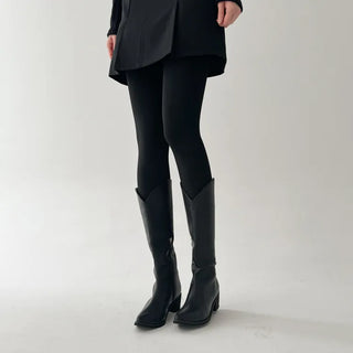 All-Season Illusion Fleece-Lined Faux See-Through Leggings High-Elasticity Pantyhose