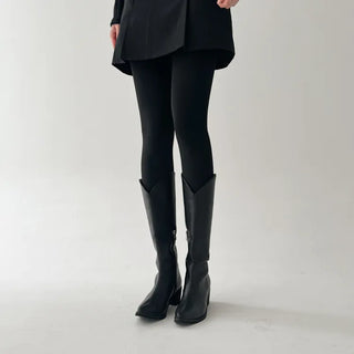 All-Season Illusion Fleece-Lined Faux See-Through Leggings High-Elasticity Pantyhose