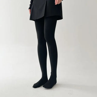 All-Season Illusion Fleece-Lined Faux See-Through Leggings High-Elasticity Pantyhose