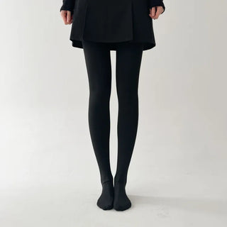 All-Season Illusion Fleece-Lined Faux See-Through Leggings High-Elasticity Pantyhose