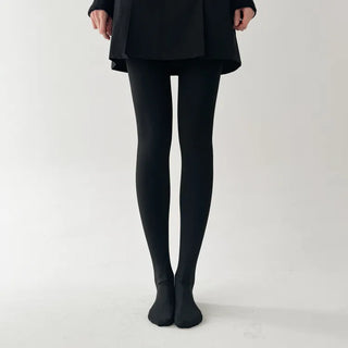 All-Season Illusion Fleece-Lined Faux See-Through Leggings High-Elasticity Pantyhose
