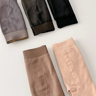 All-Season Illusion Fleece-Lined Faux See-Through Leggings High-Elasticity Pantyhose