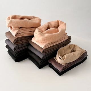 All-Season Illusion Fleece-Lined Faux See-Through Leggings High-Elasticity Pantyhose