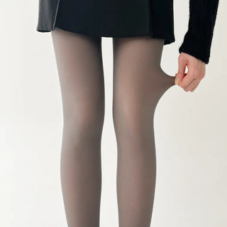 All-Season Illusion Fleece-Lined Faux See-Through Leggings High-Elasticity Pantyhose