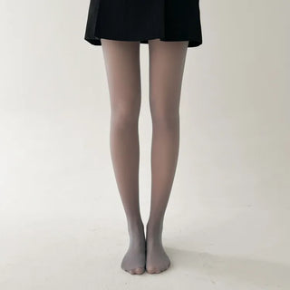 All-Season Illusion Fleece-Lined Faux See-Through Leggings High-Elasticity Pantyhose