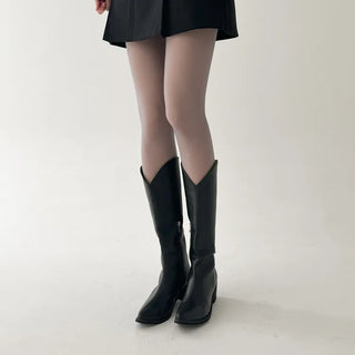 All-Season Illusion Fleece-Lined Faux See-Through Leggings High-Elasticity Pantyhose