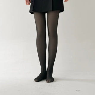 All-Season Illusion Fleece-Lined Faux See-Through Leggings High-Elasticity Pantyhose