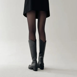 All-Season Illusion Fleece-Lined Faux See-Through Leggings High-Elasticity Pantyhose