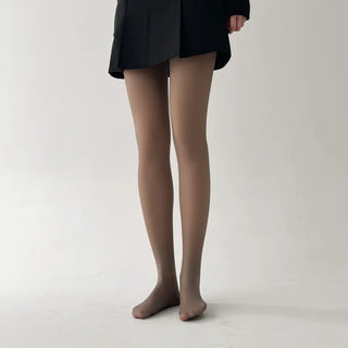 All-Season Illusion Fleece-Lined Faux See-Through Leggings High-Elasticity Pantyhose