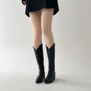 All-Season Illusion Fleece-Lined Faux See-Through Leggings High-Elasticity Pantyhose