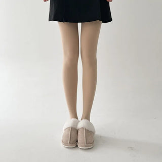 All-Season Illusion Fleece-Lined Faux See-Through Leggings High-Elasticity Pantyhose