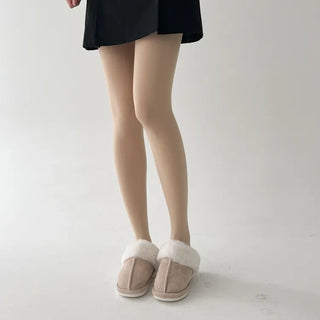 All-Season Illusion Fleece-Lined Faux See-Through Leggings High-Elasticity Pantyhose