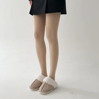 All-Season Illusion Fleece-Lined Faux See-Through Leggings High-Elasticity Pantyhose