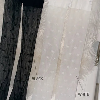 Manny Ribbon See-through Party Look Pantyhose