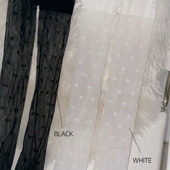 Manny Ribbon See-through Party Look Pantyhose
