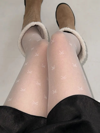 Manny Ribbon See-through Party Look Pantyhose