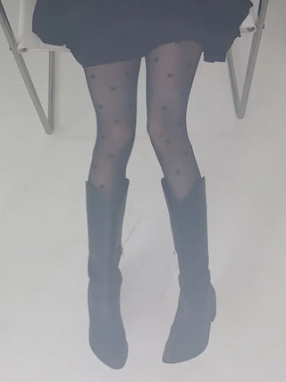 Manny Ribbon See-through Party Look Pantyhose