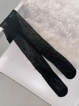 Manny Ribbon See-through Party Look Pantyhose